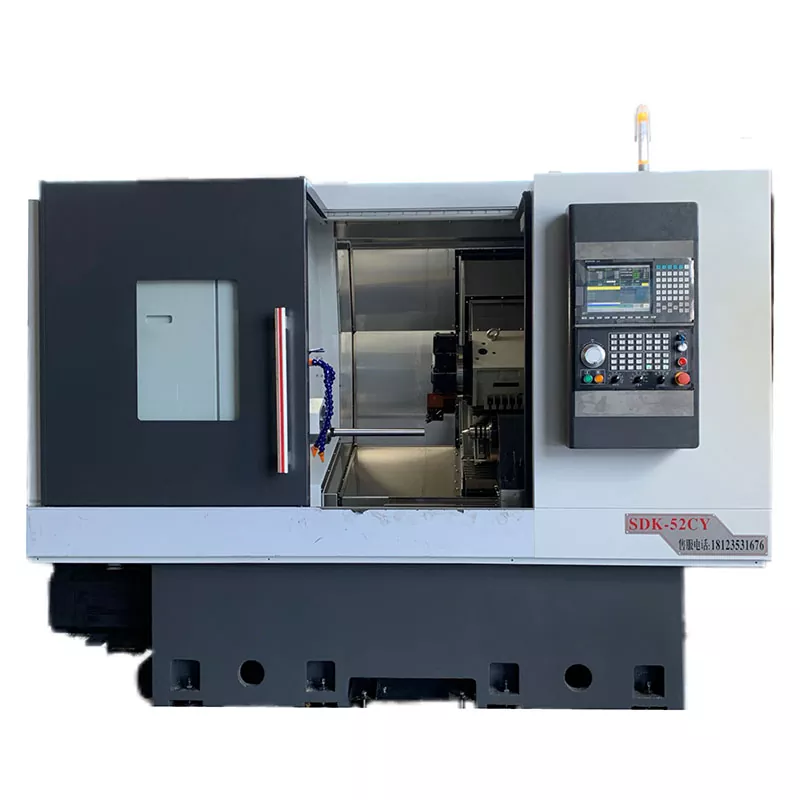 Enterpole edilmiş y ekseni dönüş fabrikası bileşiği CNC takım tezgahı